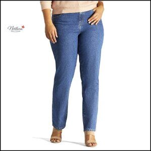 Plus Size Relaxed Fit Straight Leg Jeans, 20W Medium Length